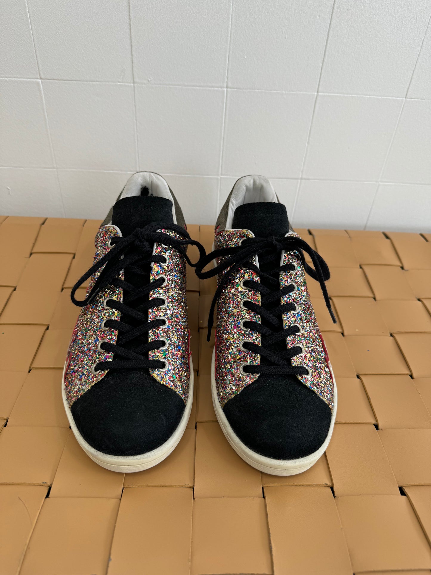 ISABEL MARANT GILLY GLITTER SNEAKERS - SIZE 40