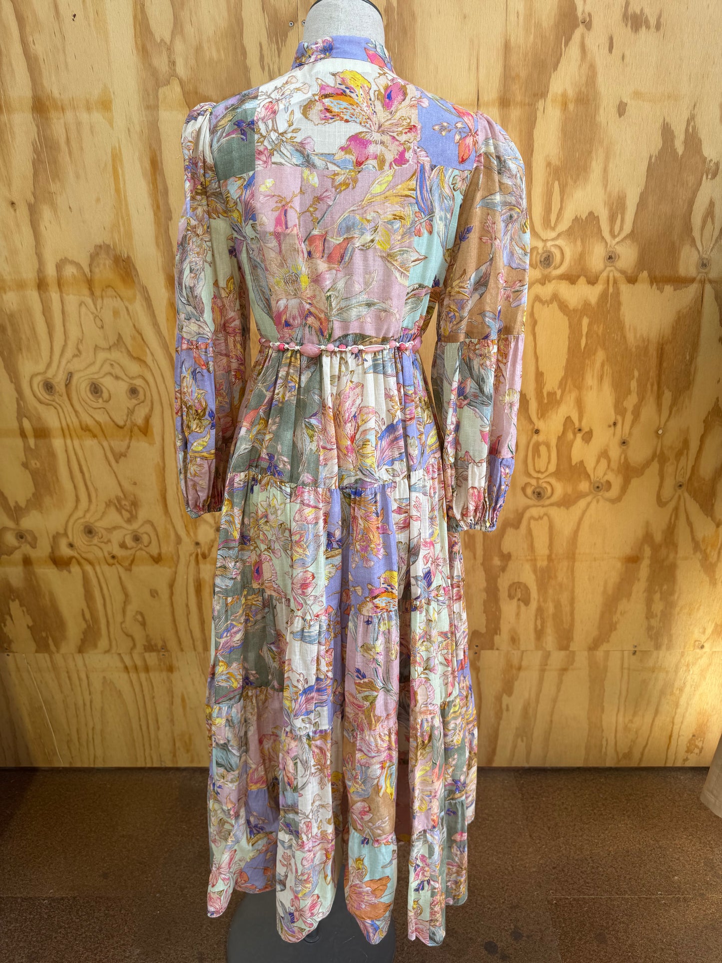 ZIMMERMANN CIRA TIERED MAXI SHIRT DRESS - SIZE 1