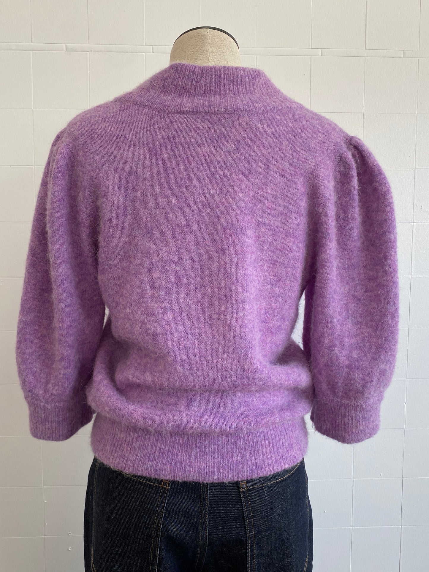 GESTUZ ALPHAGZ CARDIGAN IN MAUVE - SIZE S