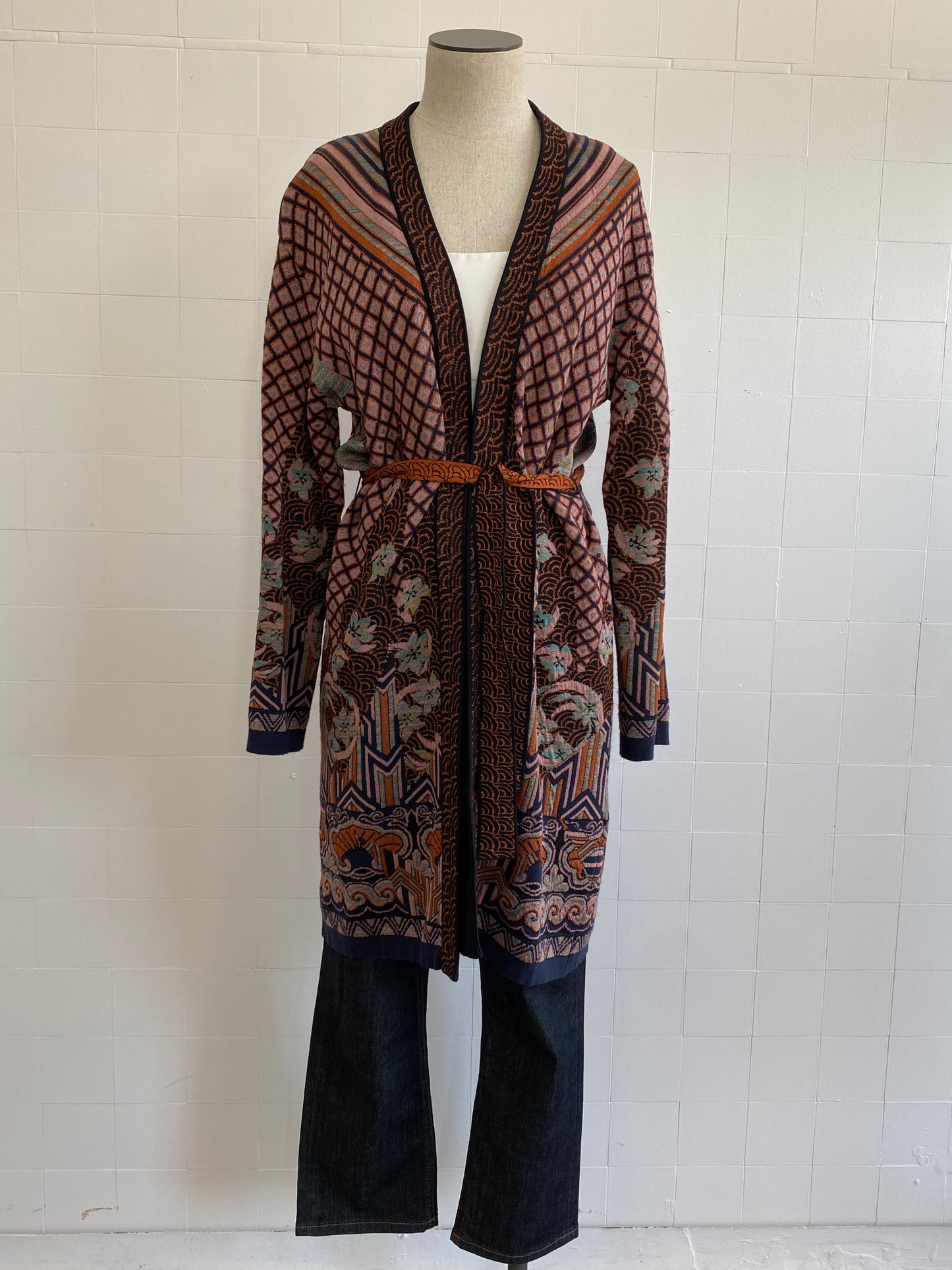 MISSONI PATTERNED LONG CARDIGAN - SIZE S