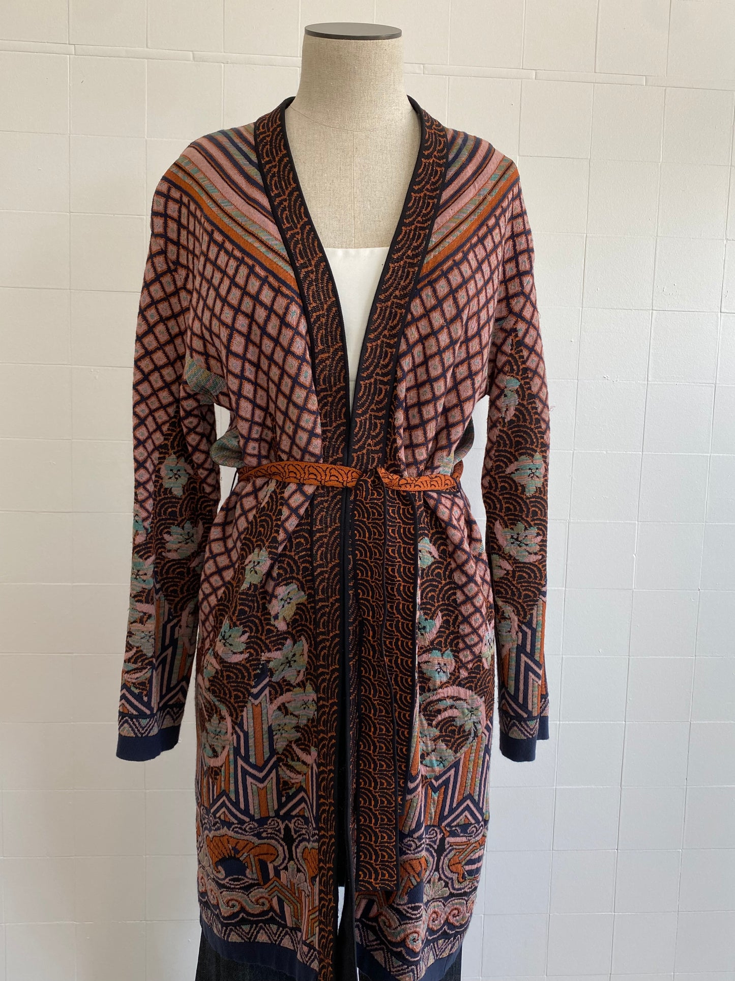 MISSONI PATTERNED LONG CARDIGAN - SIZE S