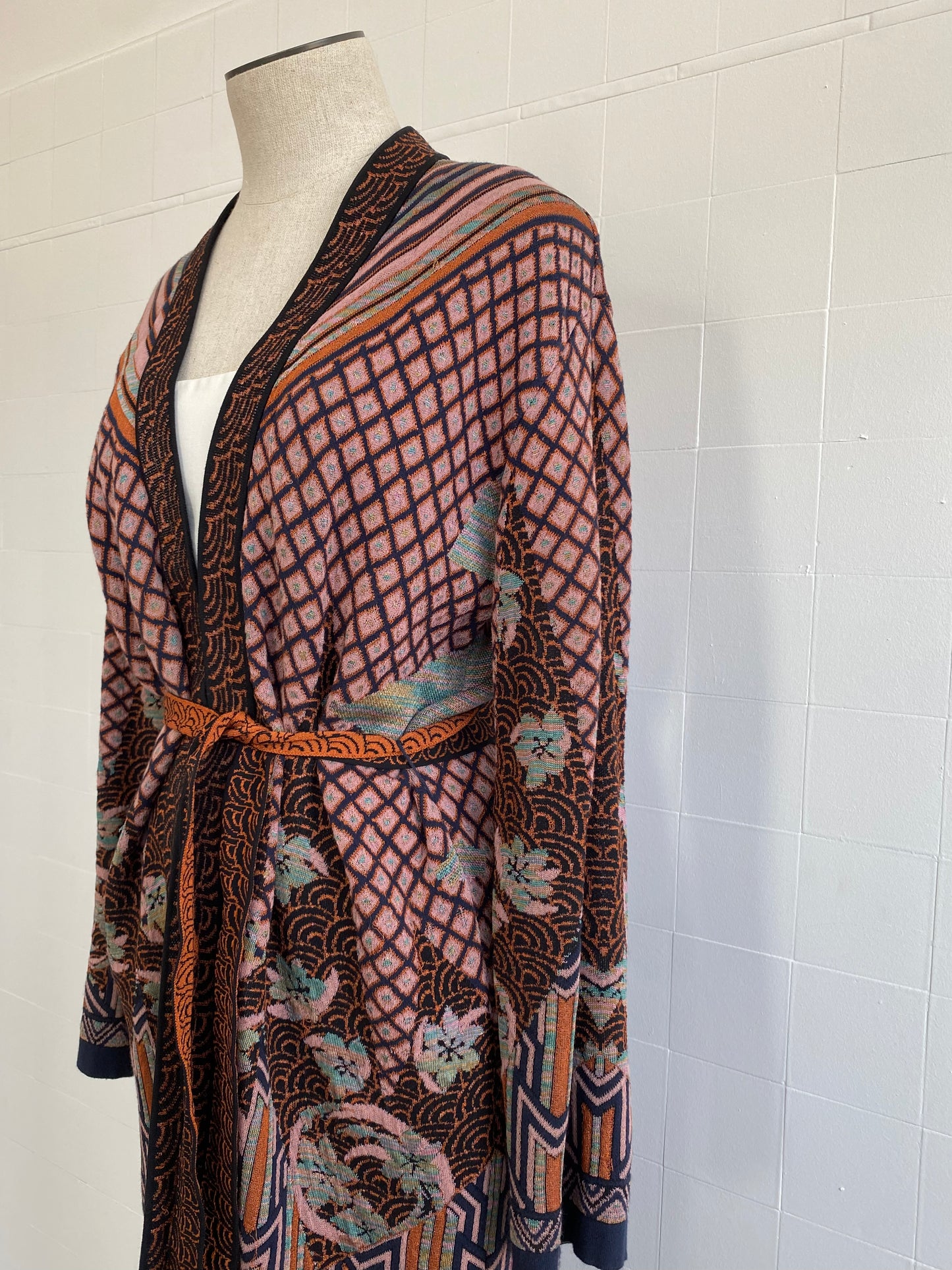 MISSONI PATTERNED LONG CARDIGAN - SIZE S