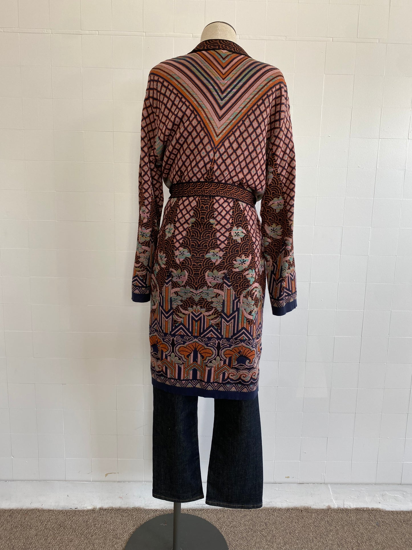 MISSONI PATTERNED LONG CARDIGAN - SIZE S