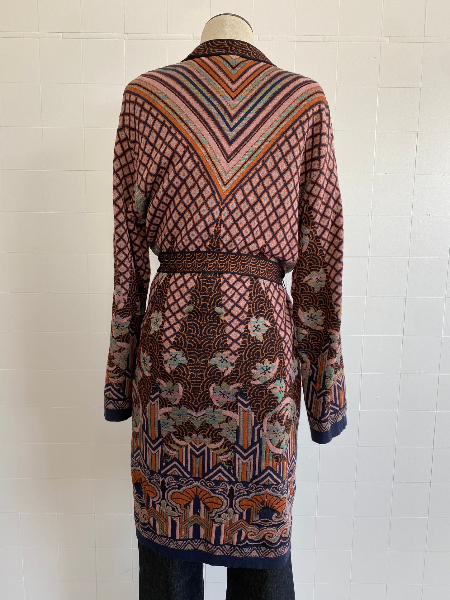 MISSONI PATTERNED LONG CARDIGAN - SIZE S