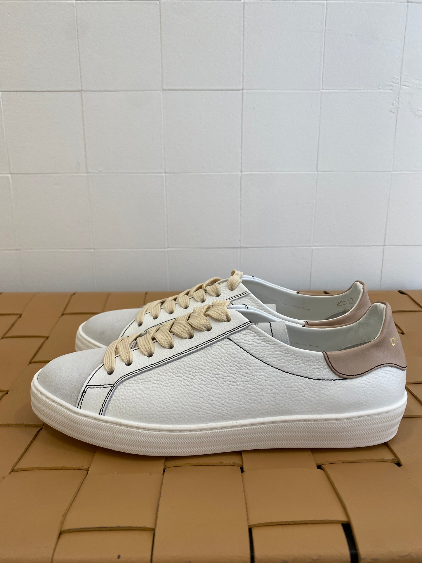 DOF STUDIOS WHITE TRAINERS - SIZE 38