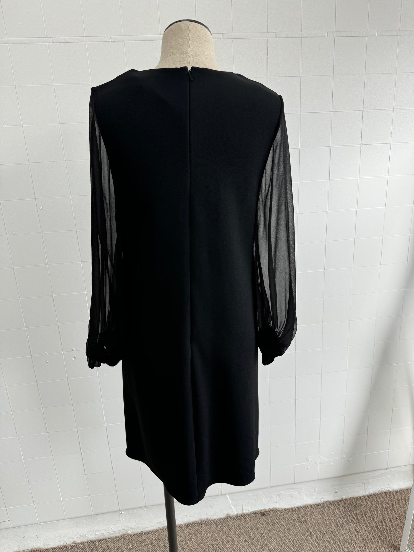 SCANLAN THEODORE BLACK MIDI DRESS - SIZE 10