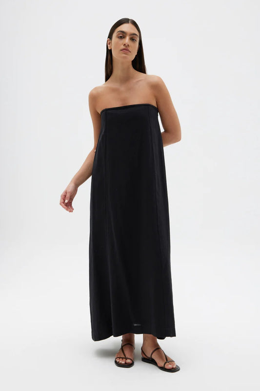 ASSEMBLY LABEL LINEN STRAPLESS MAXI - SIZE 6