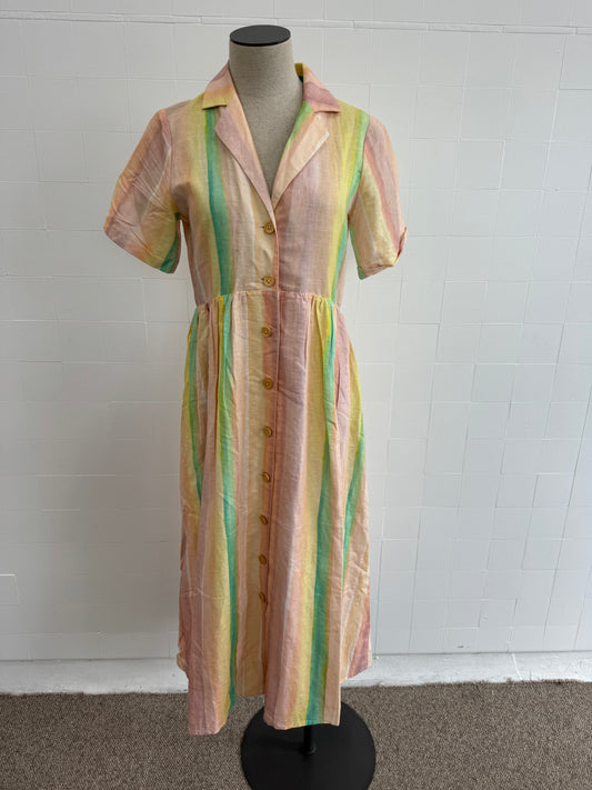 STEELE LINEN MAXI SHIRT DRESS - SIZE S