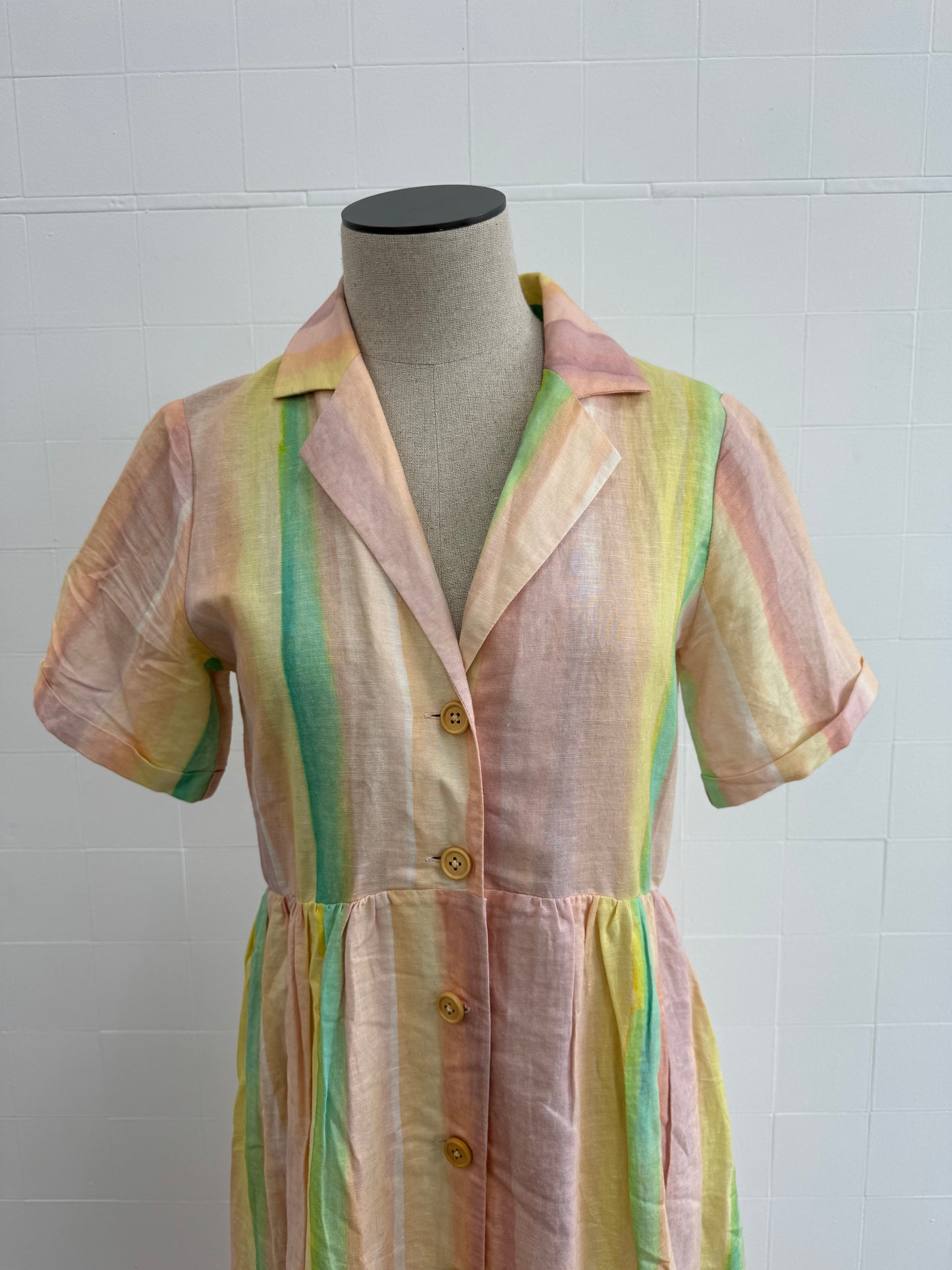 STEELE LINEN MAXI SHIRT DRESS - SIZE S