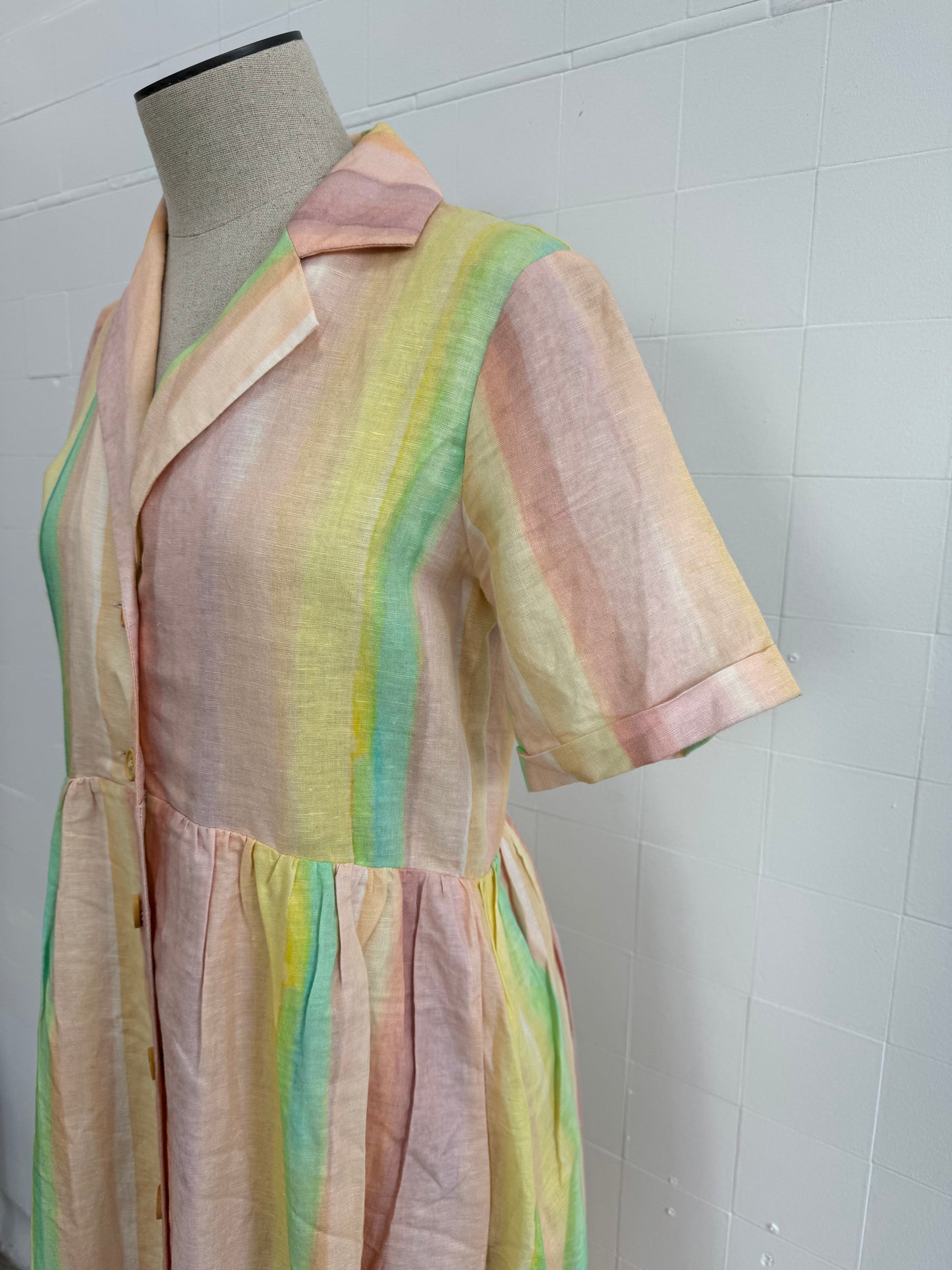 STEELE LINEN MAXI SHIRT DRESS - SIZE S