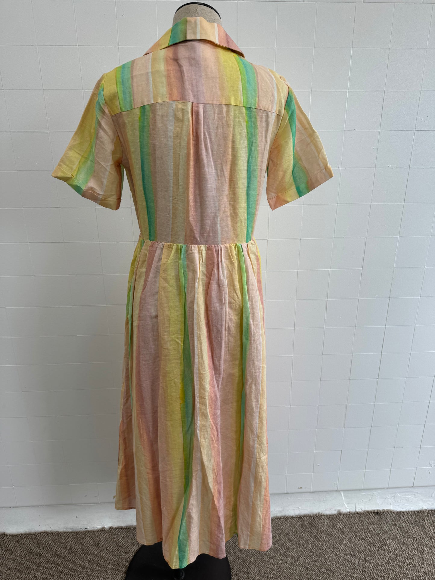 STEELE LINEN MAXI SHIRT DRESS - SIZE S