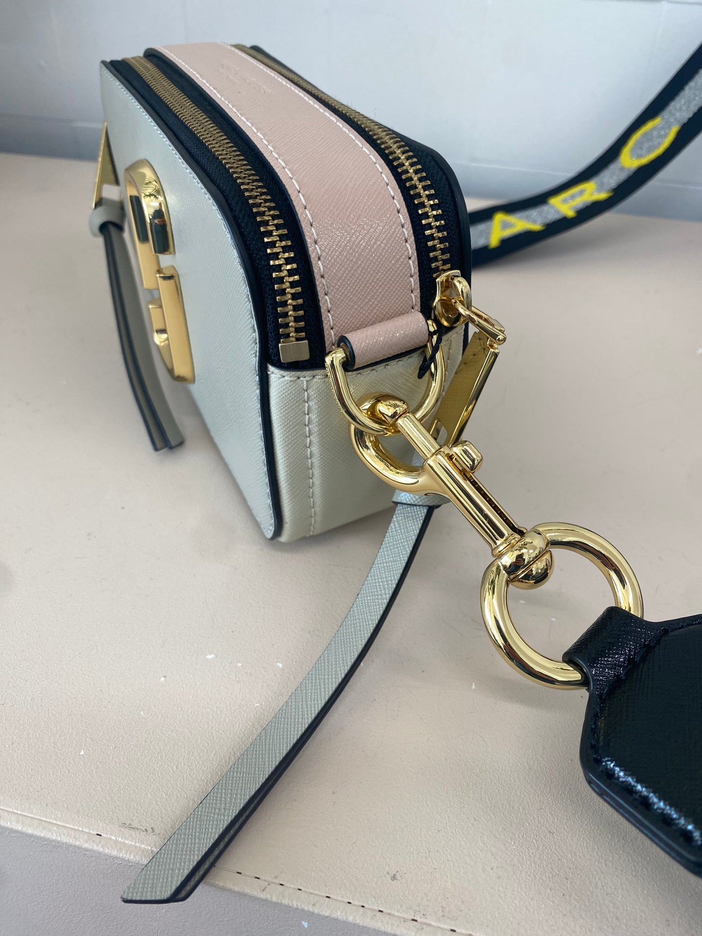 MARC JACOBS SNAPSHOT LEATHER CROSSBODY BAG