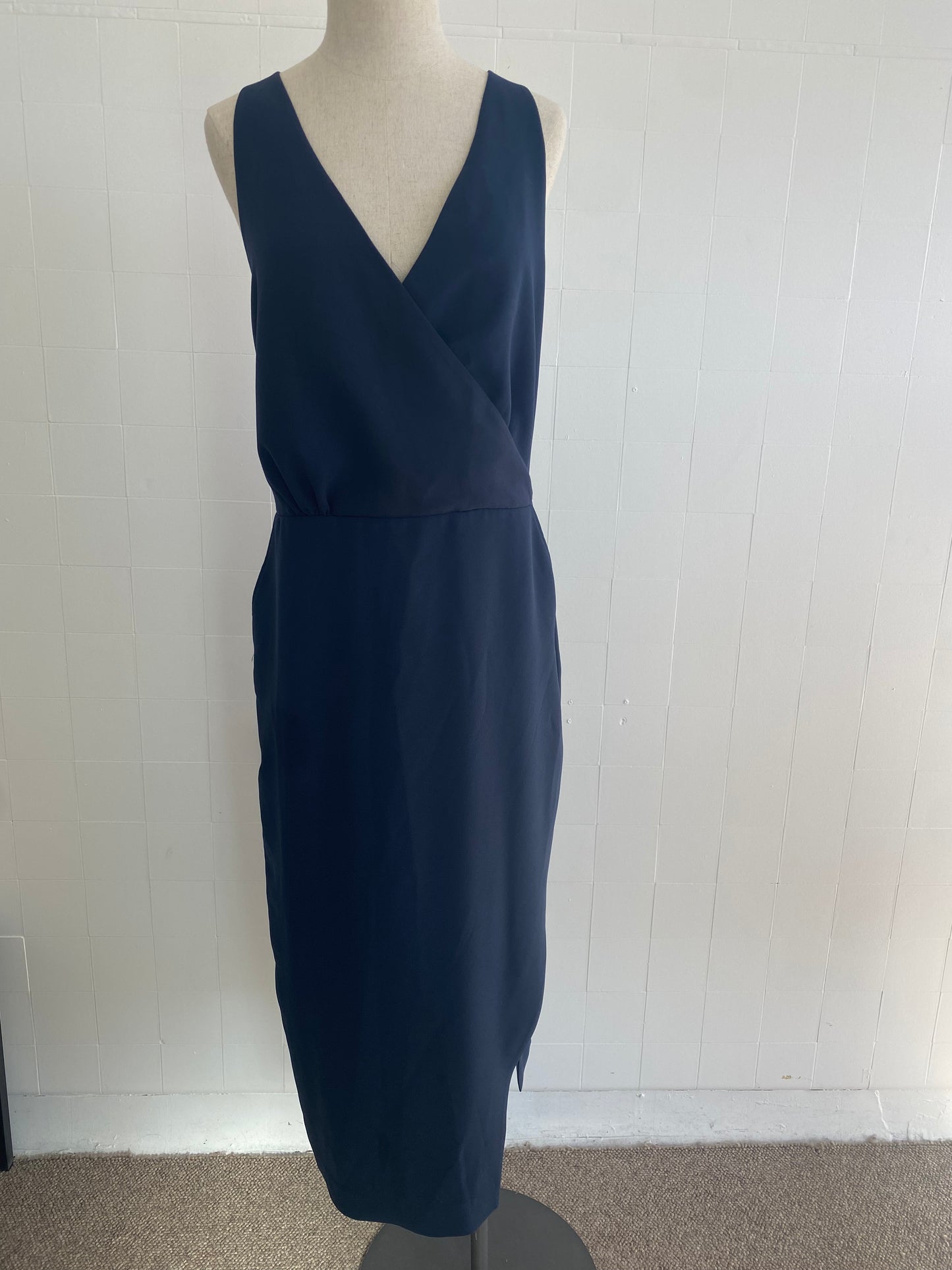 VIKTORIA & WOODS PROVIDENCE CROSS NAVY DRESS - SIZE 3