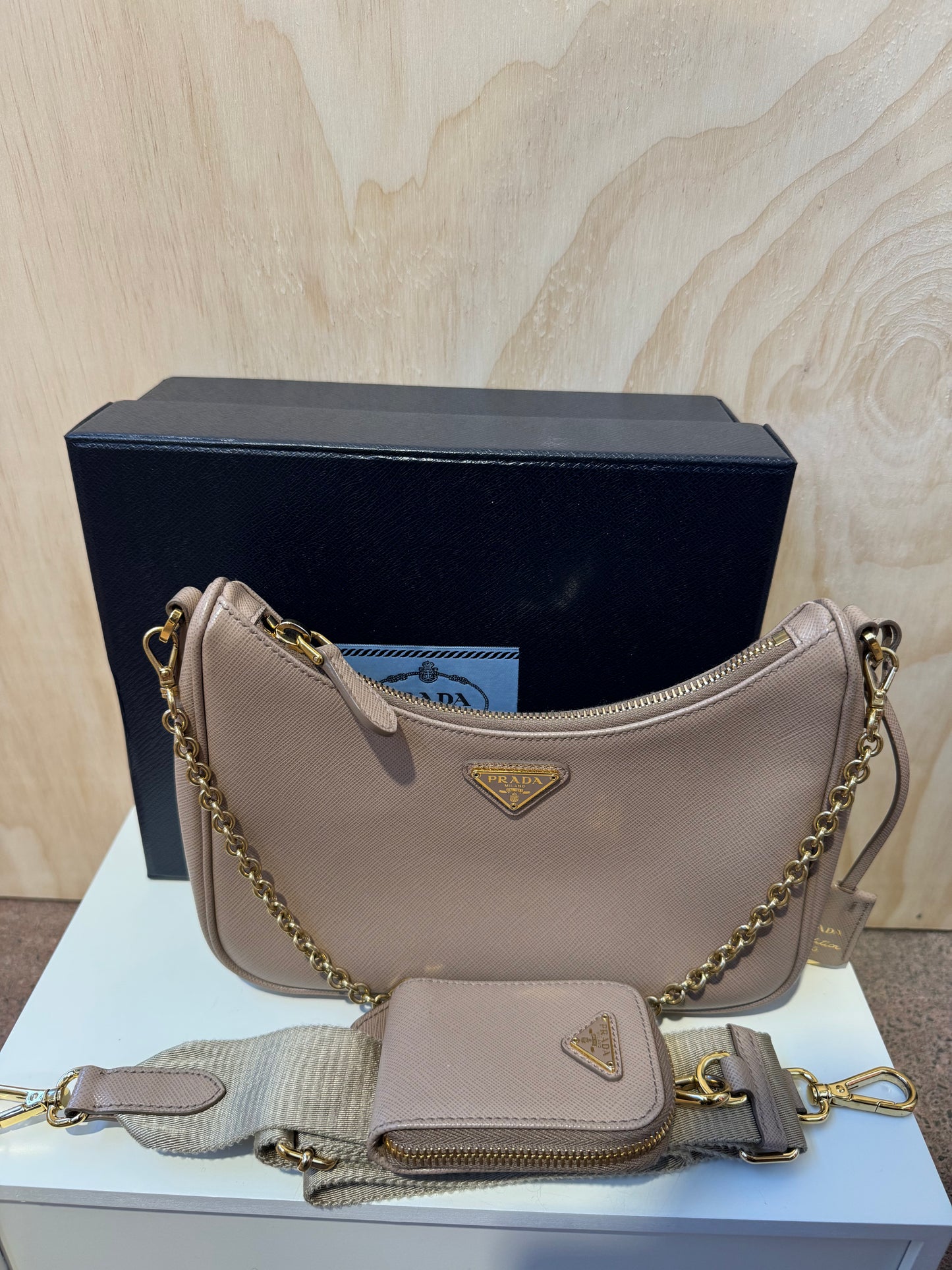 PRADA CAMEO BANDOLIERA SAFFIANO LEATHER BAG - $2,800