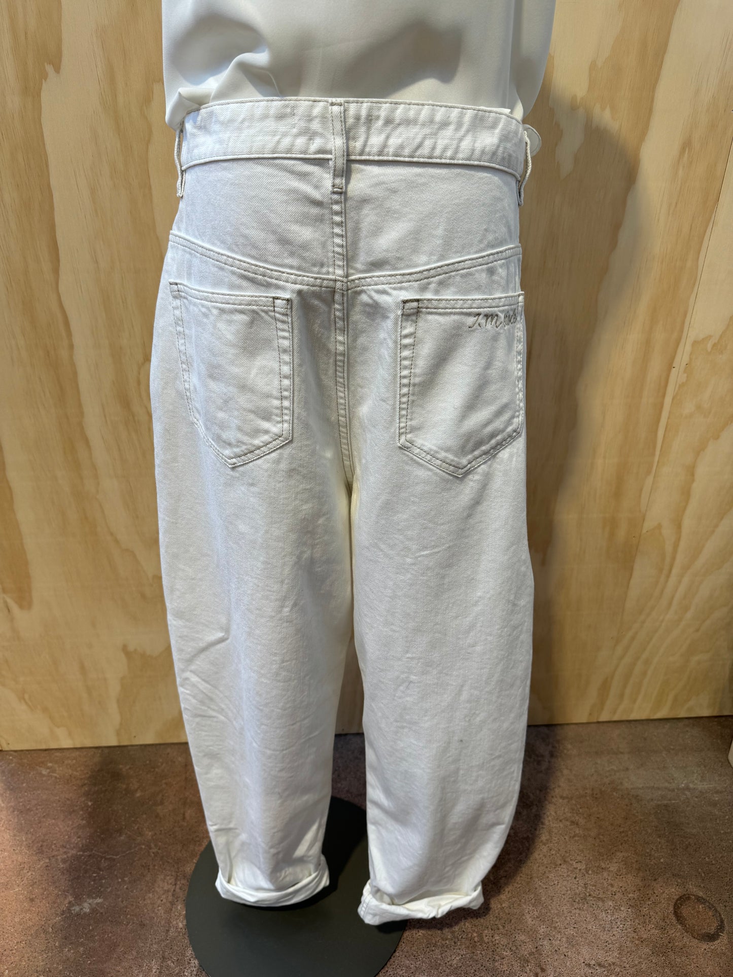 ISABEL ETOILE MARANT WHITE BOYFRIEND JEANS - SIZE 42