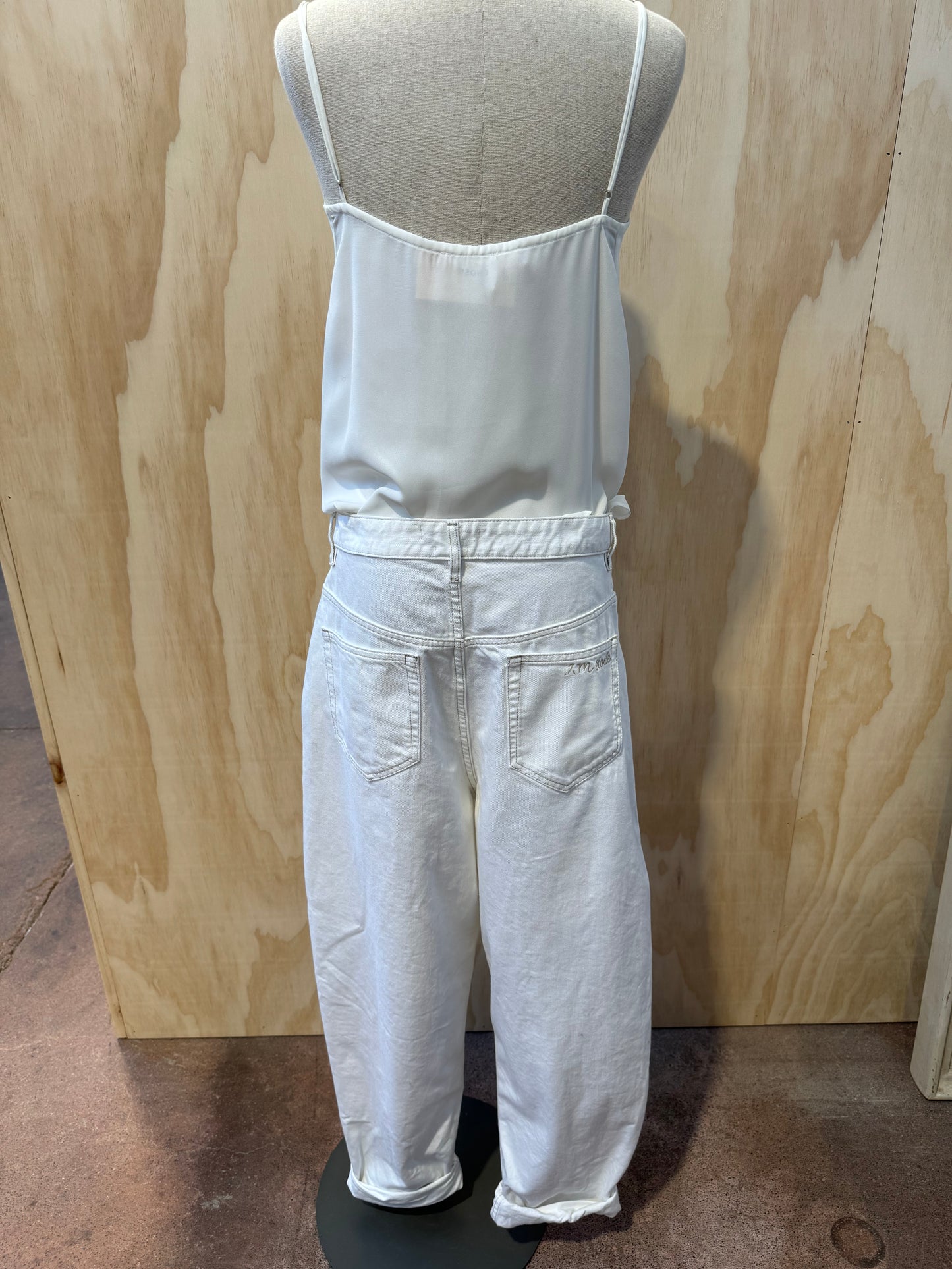 ISABEL ETOILE MARANT WHITE BOYFRIEND JEANS - SIZE 42