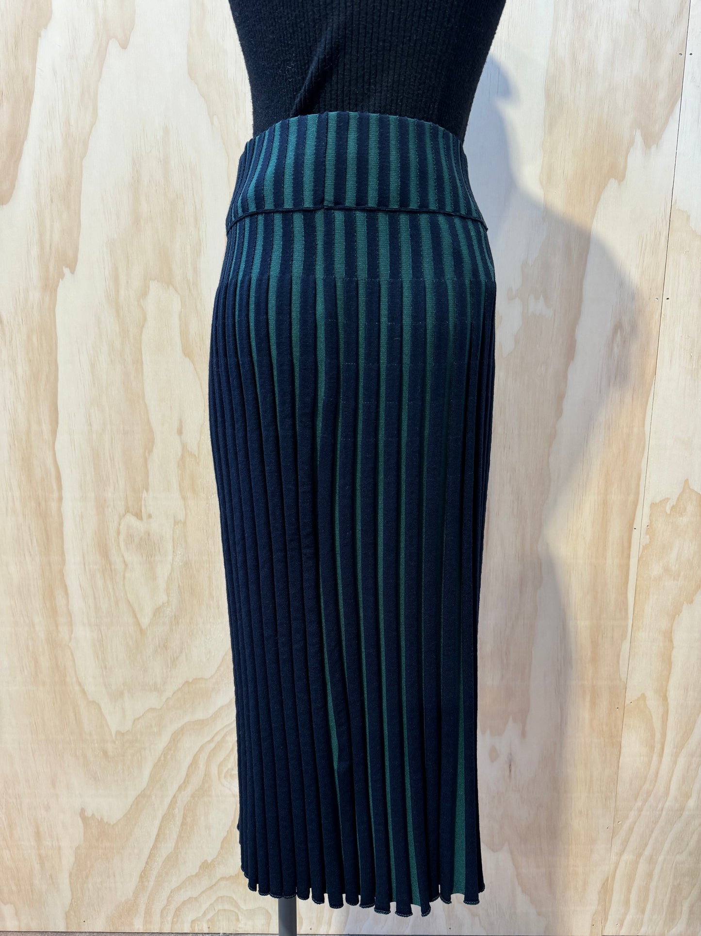 KENZO PLEATED KNIT SKIRT - SIZE XL