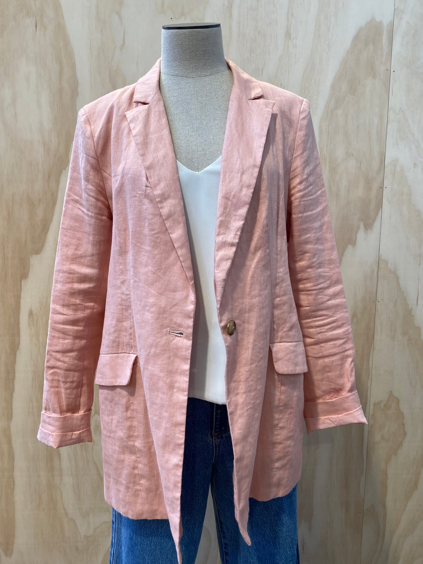 ZOE KRATZMANN LINEN BLAZER - SIZE 2