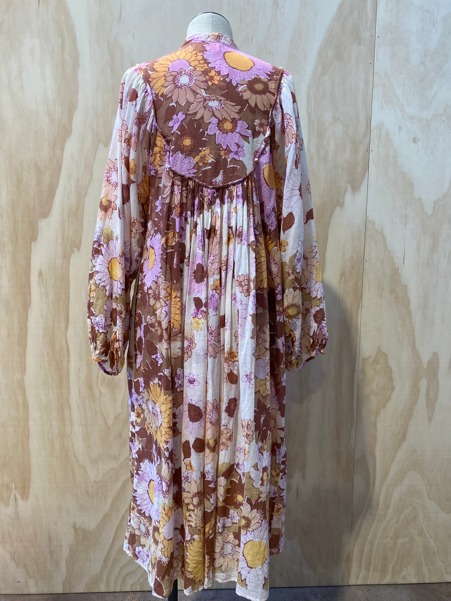 KINGA CSILLA PINK SUNFLOWERS MAXI DRESS - SIZE 10