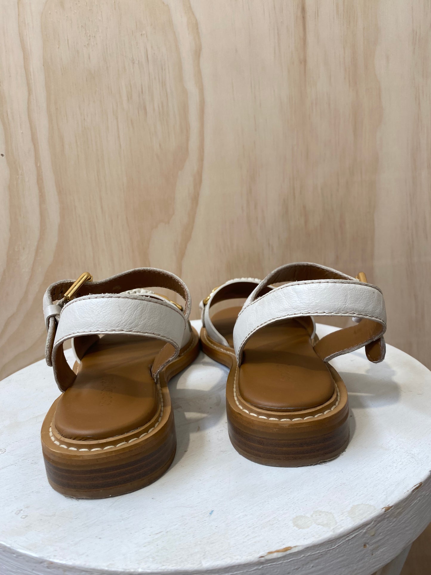 SEE BYY CHLOE LYLIA FLAT SANDALS - SIZE 39