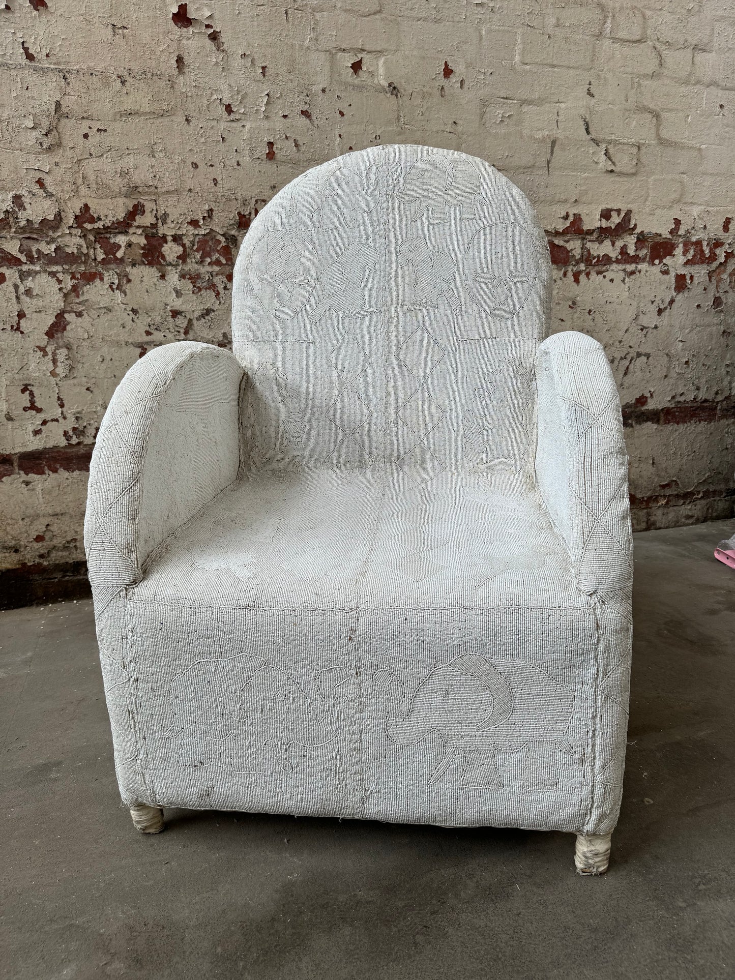 YORUBA BEADED CHAIR FROM SOUTH AFRICA