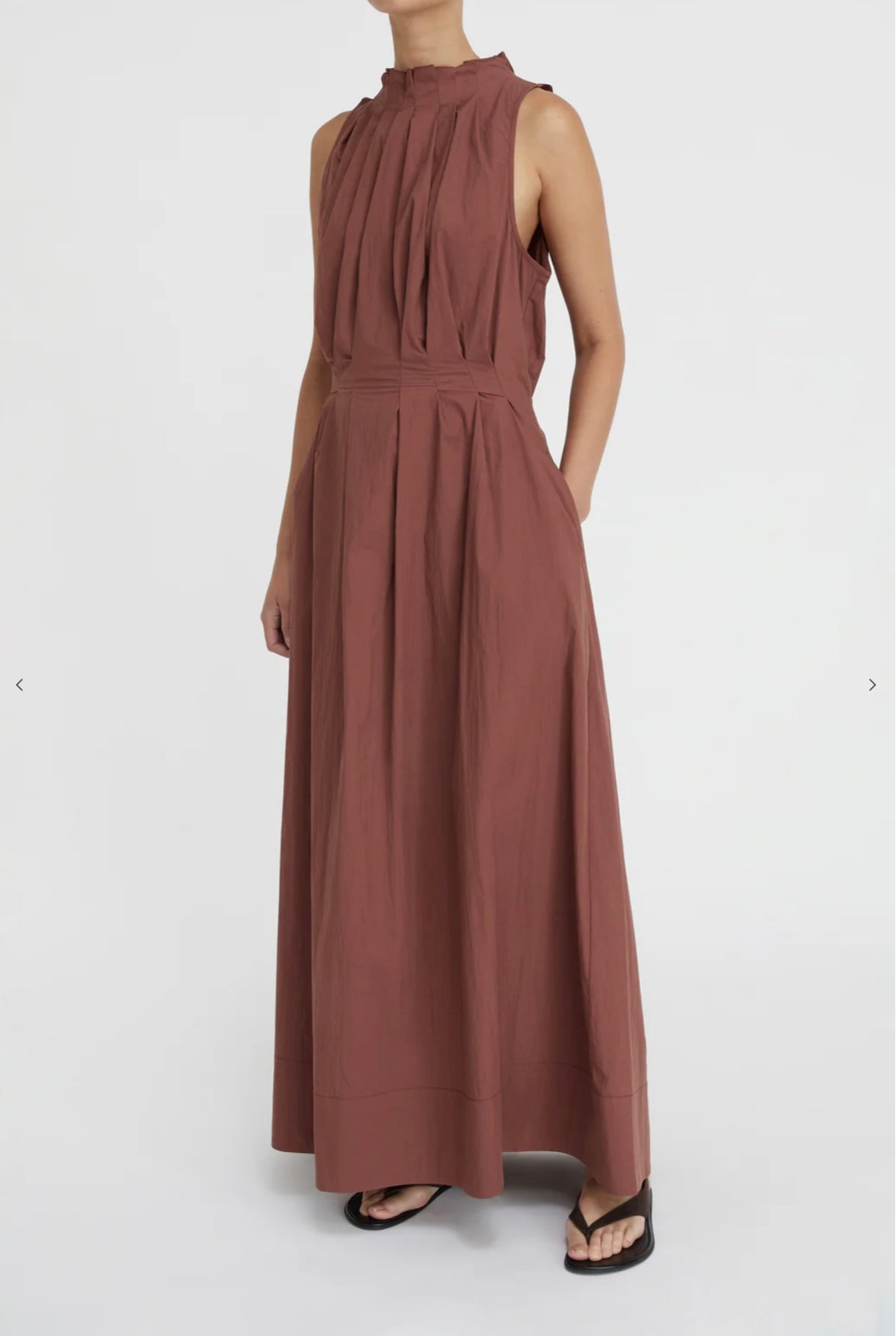 LEE MATHEWS MINA MAXI DRESS WITH TIE BACK - SIZE 2