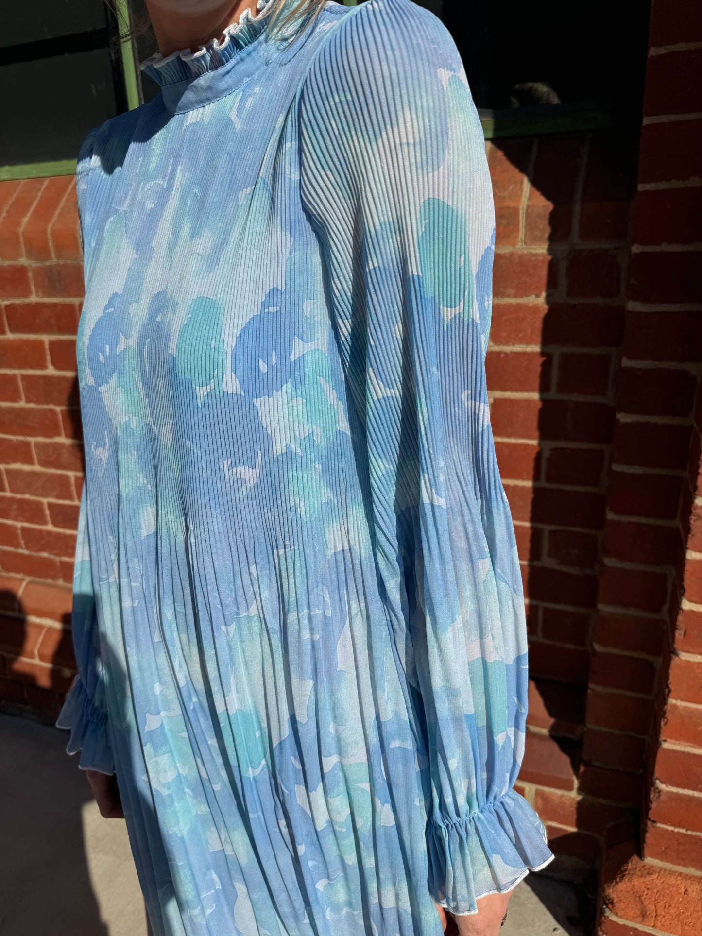 GANNI TIE-DYE PRINT MAXI DRESS - SIZE 38