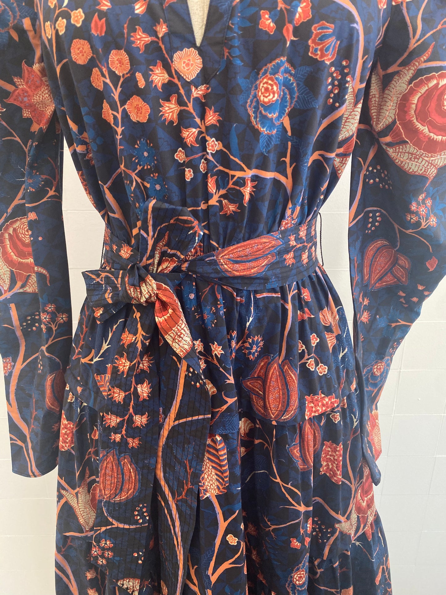 ULLA JOHNSON NANETTE FLORAL MIDI DRESS - SIZE 2