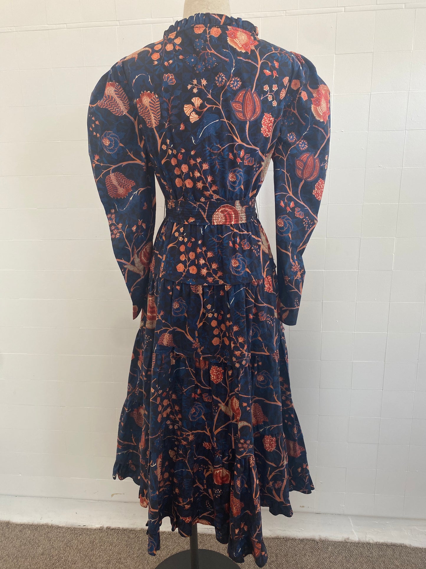 ULLA JOHNSON NANETTE FLORAL MIDI DRESS - SIZE 2