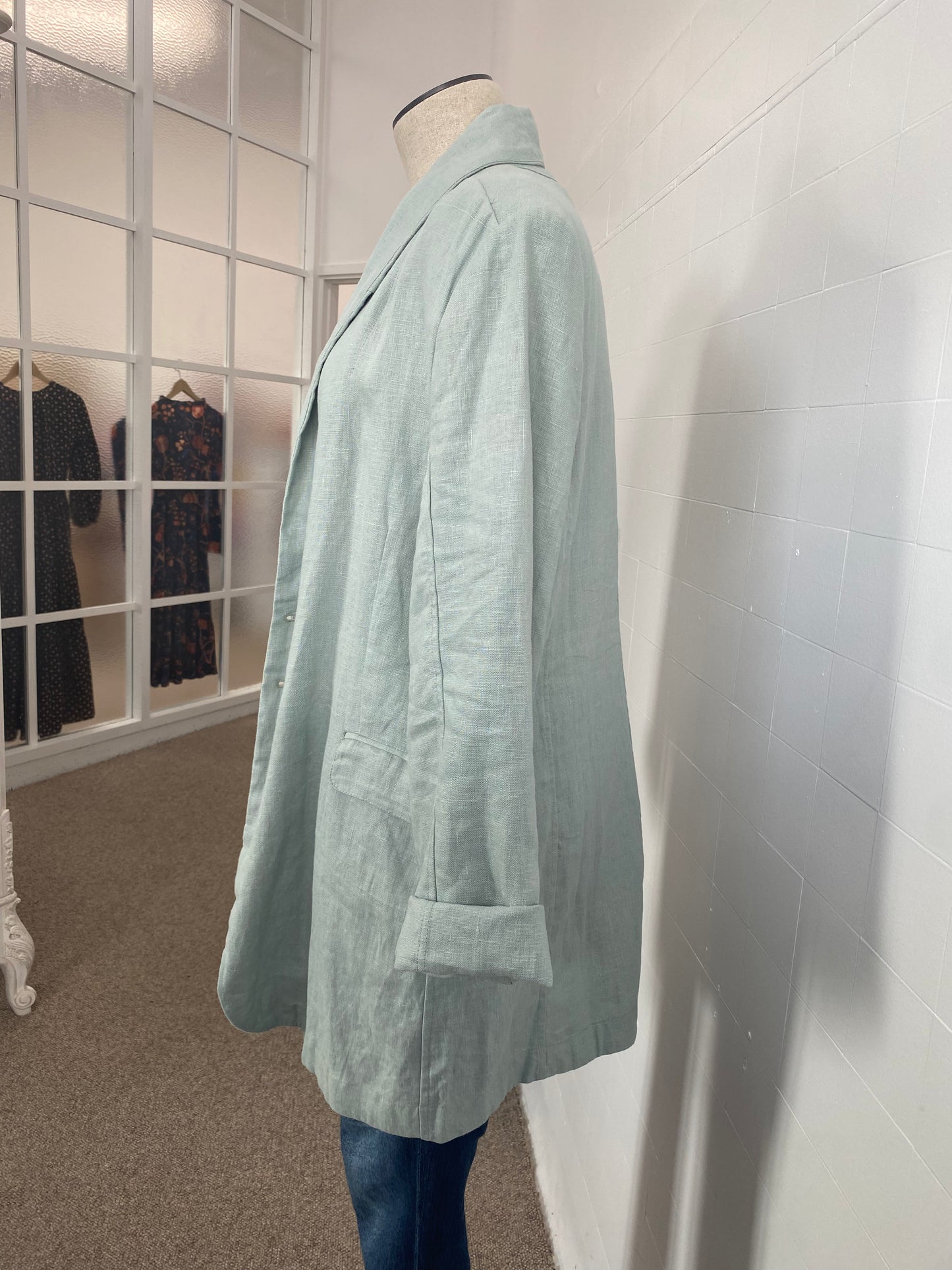 FLANNEL MINT HARPER BLAZER - SIZE 3