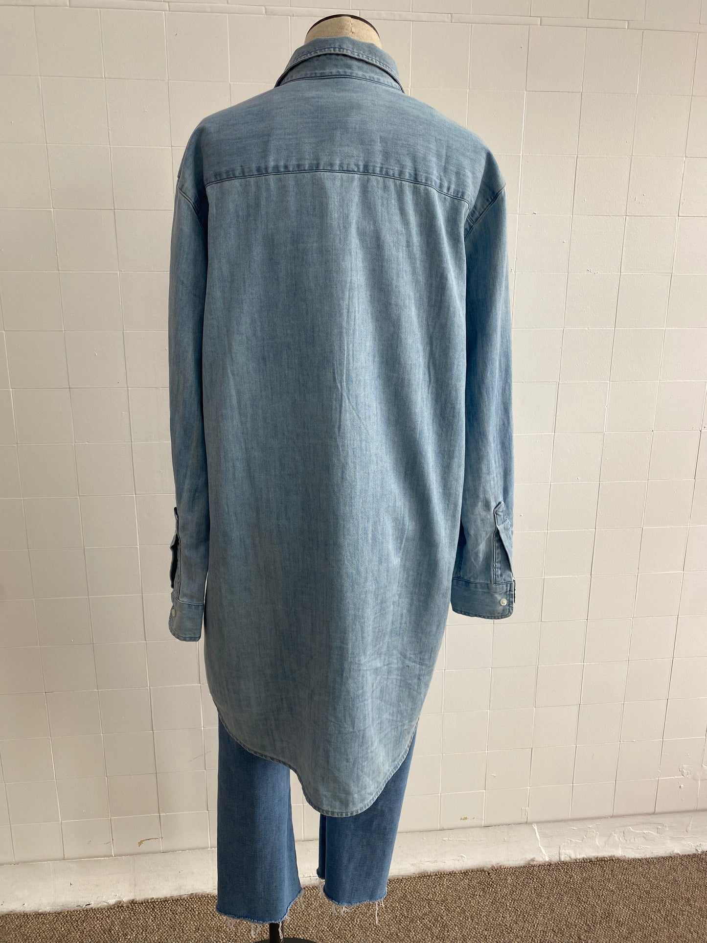 FRANK & EILEEN OVERSIZED DENIM SHIRT - SIZE S