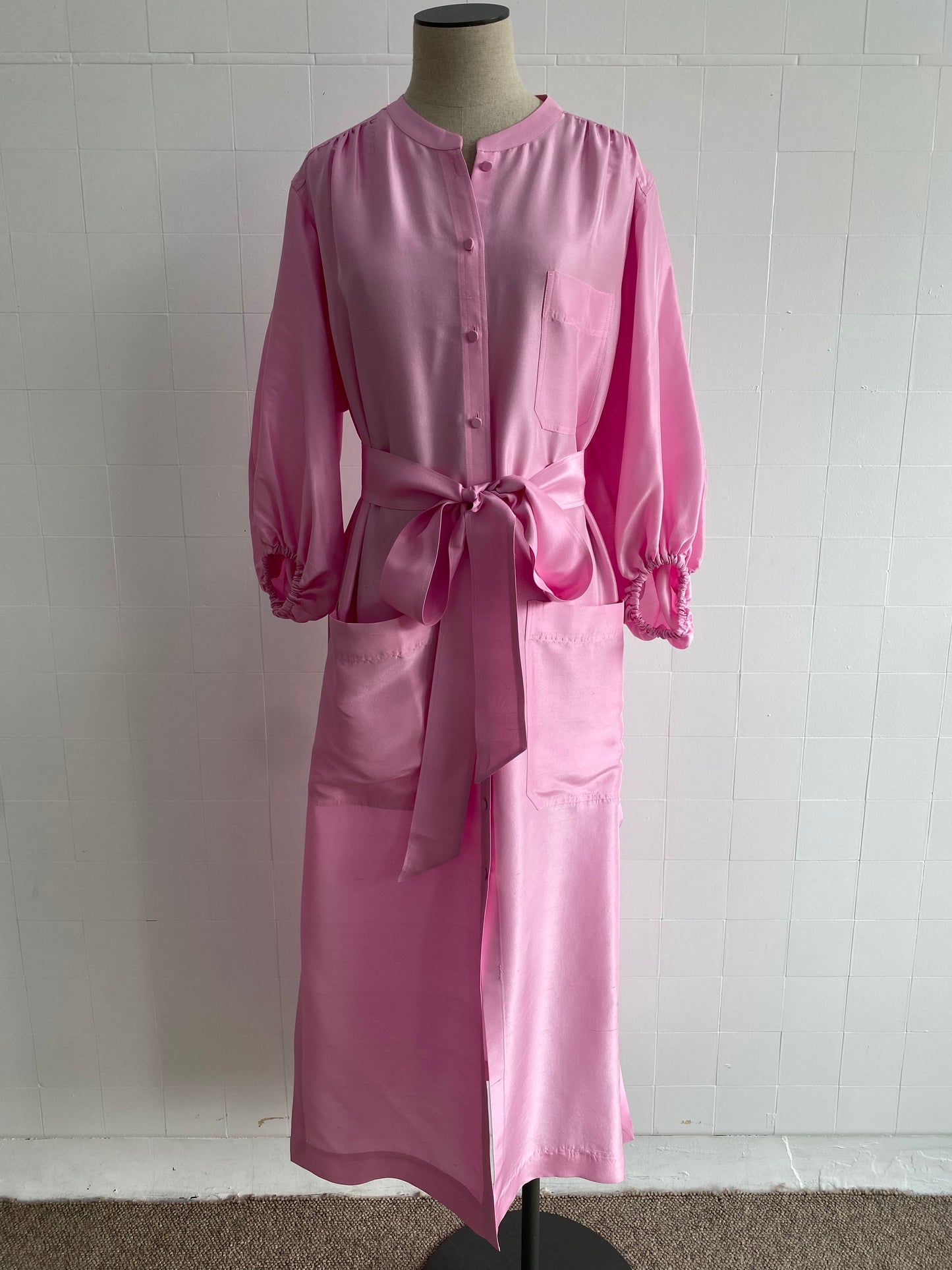 OROTON COLUMN SHIRT DRESS PINK - SIZE 12