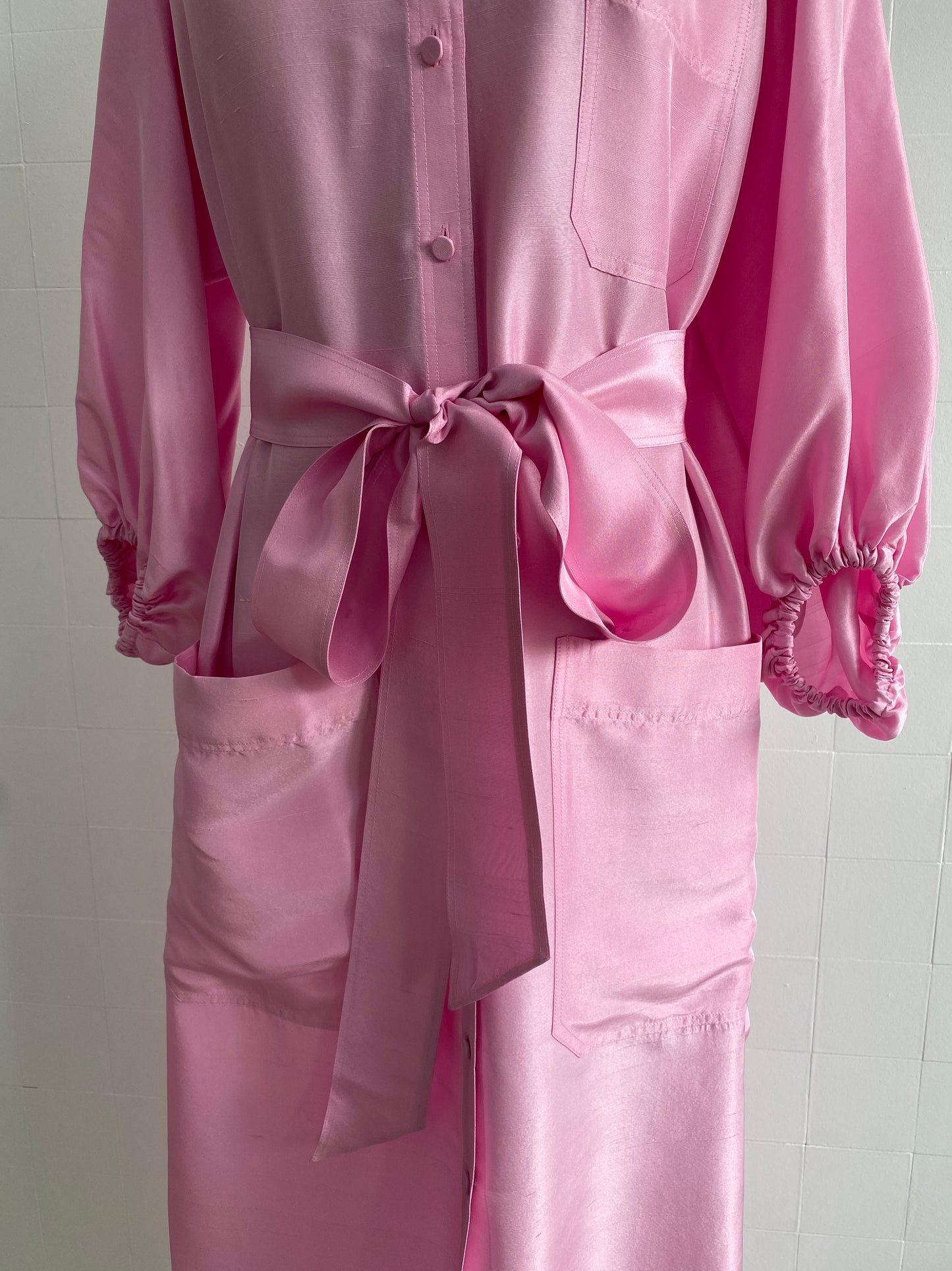 OROTON COLUMN SHIRT DRESS PINK - SIZE 12