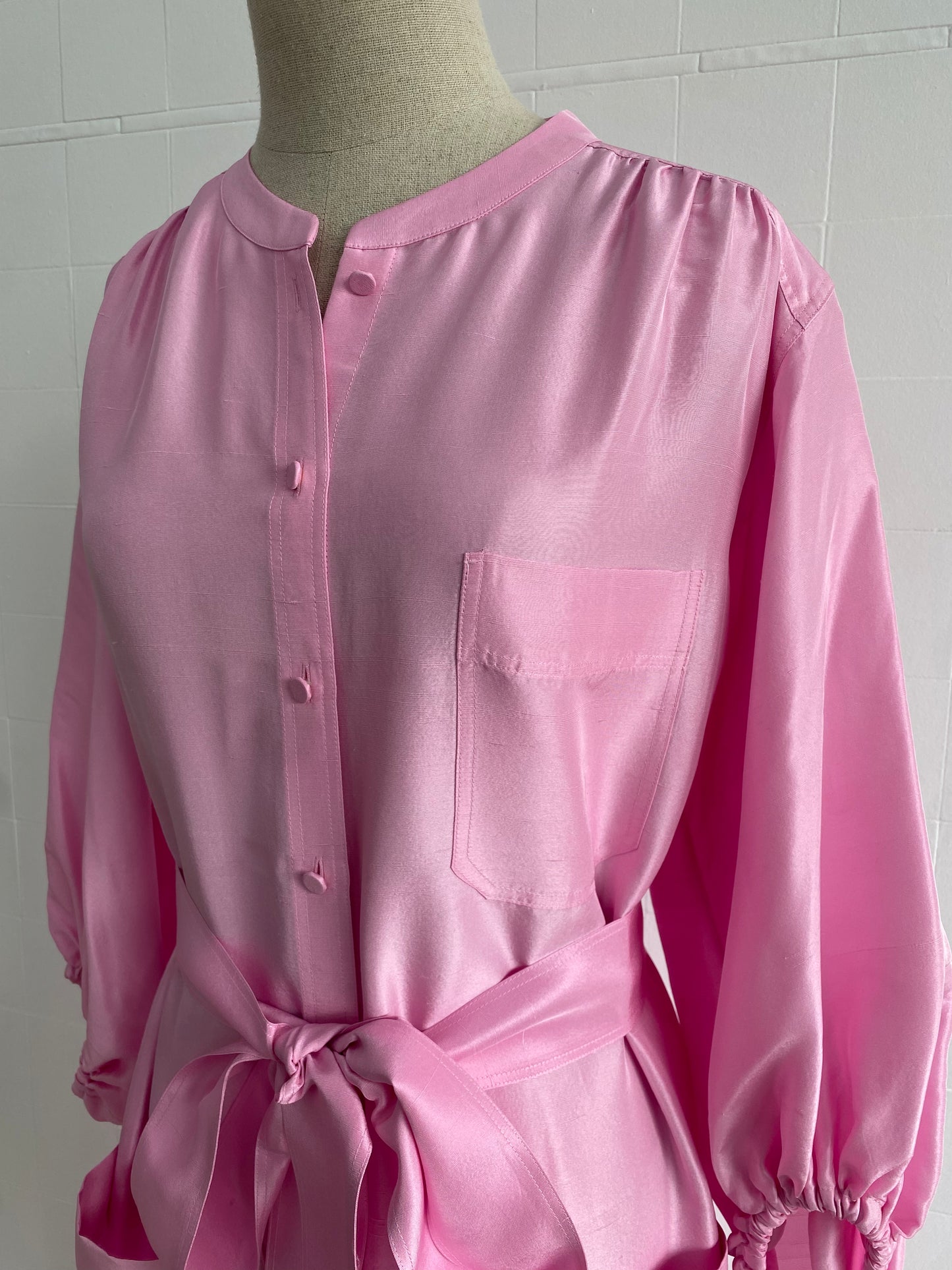 OROTON COLUMN SHIRT DRESS PINK - SIZE 12