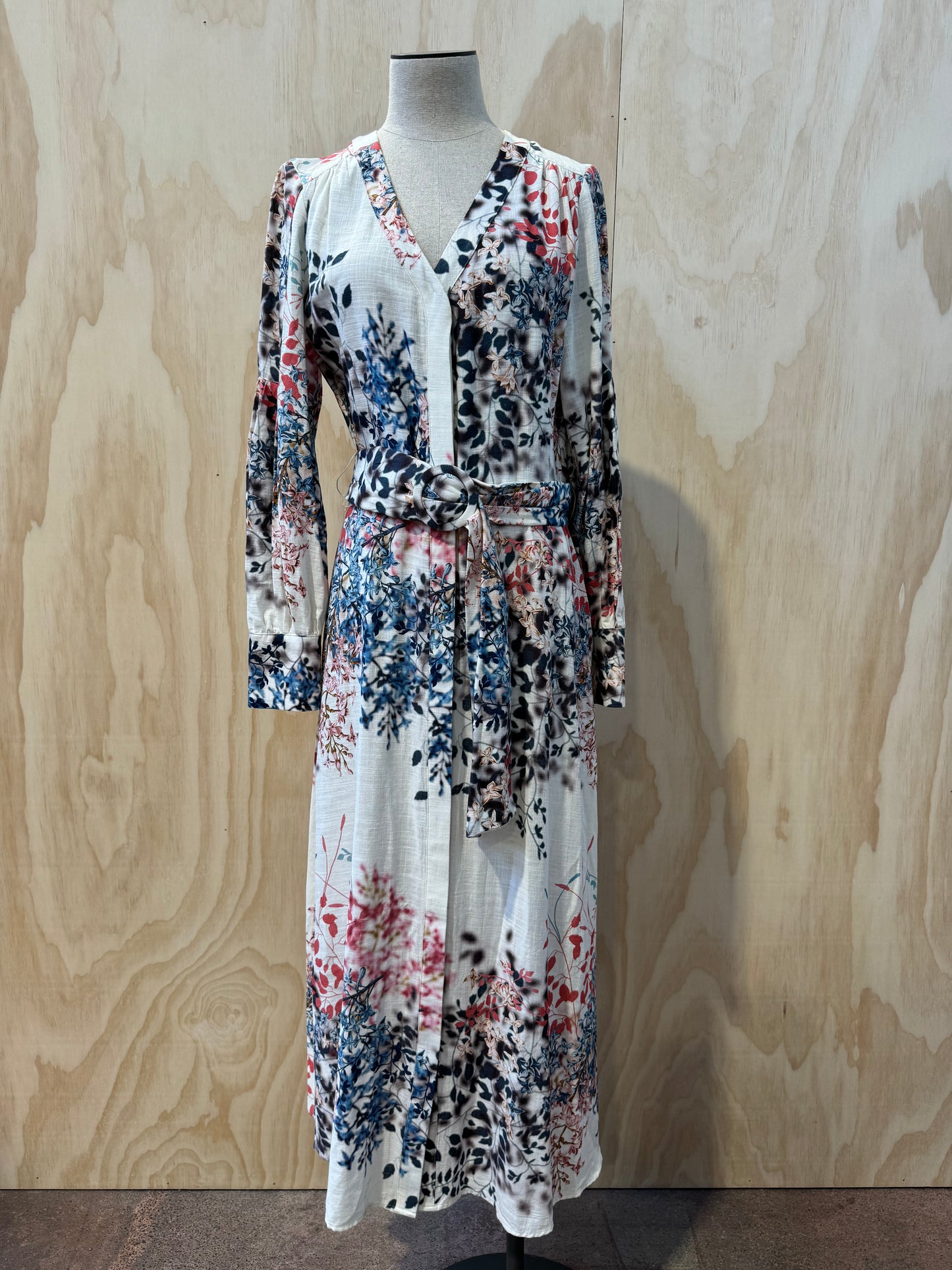 ONCE WAS JOLIE FLORAL COAT DRESS - SIZE 2