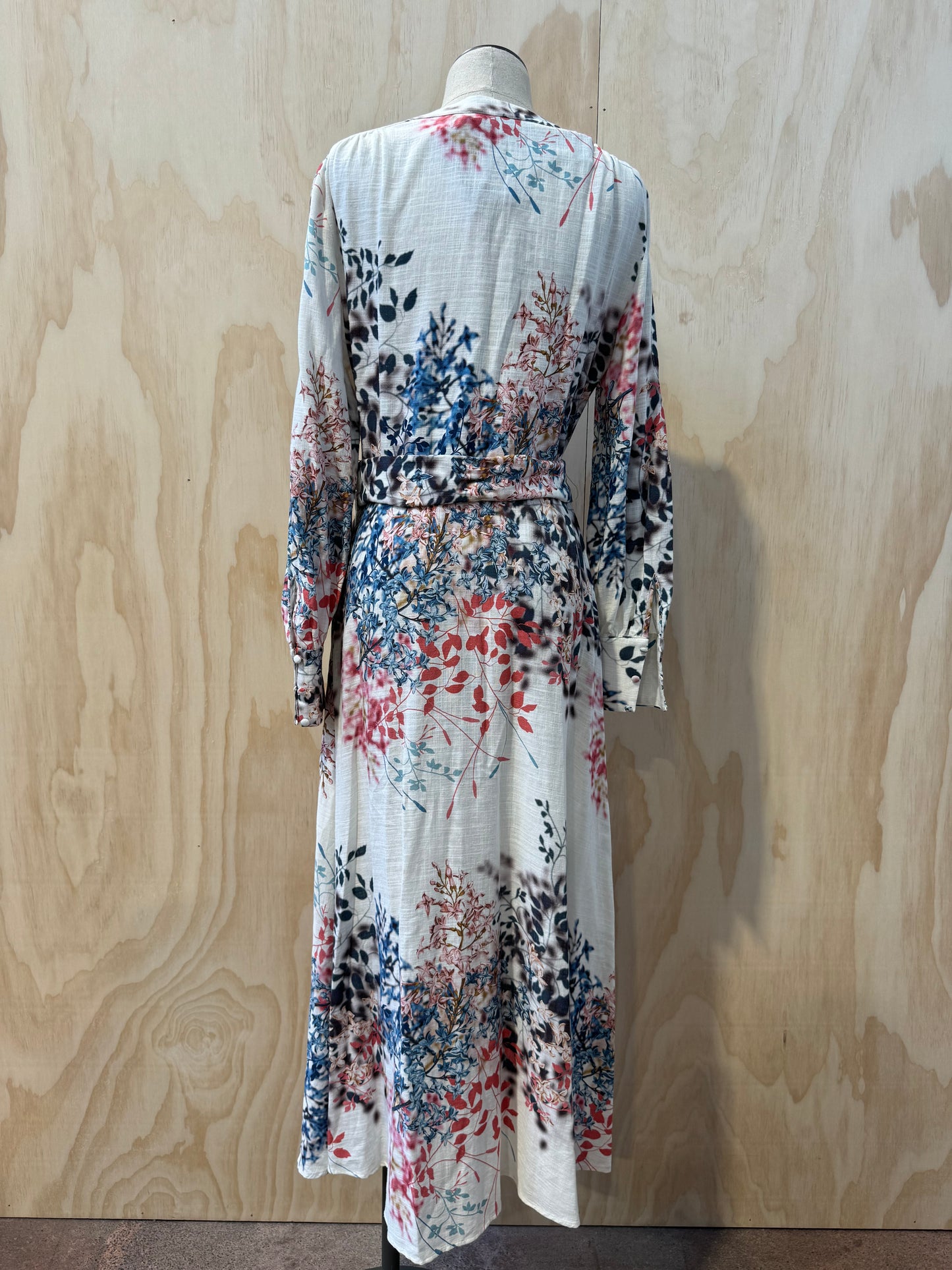 ONCE WAS JOLIE FLORAL COAT DRESS - SIZE 2