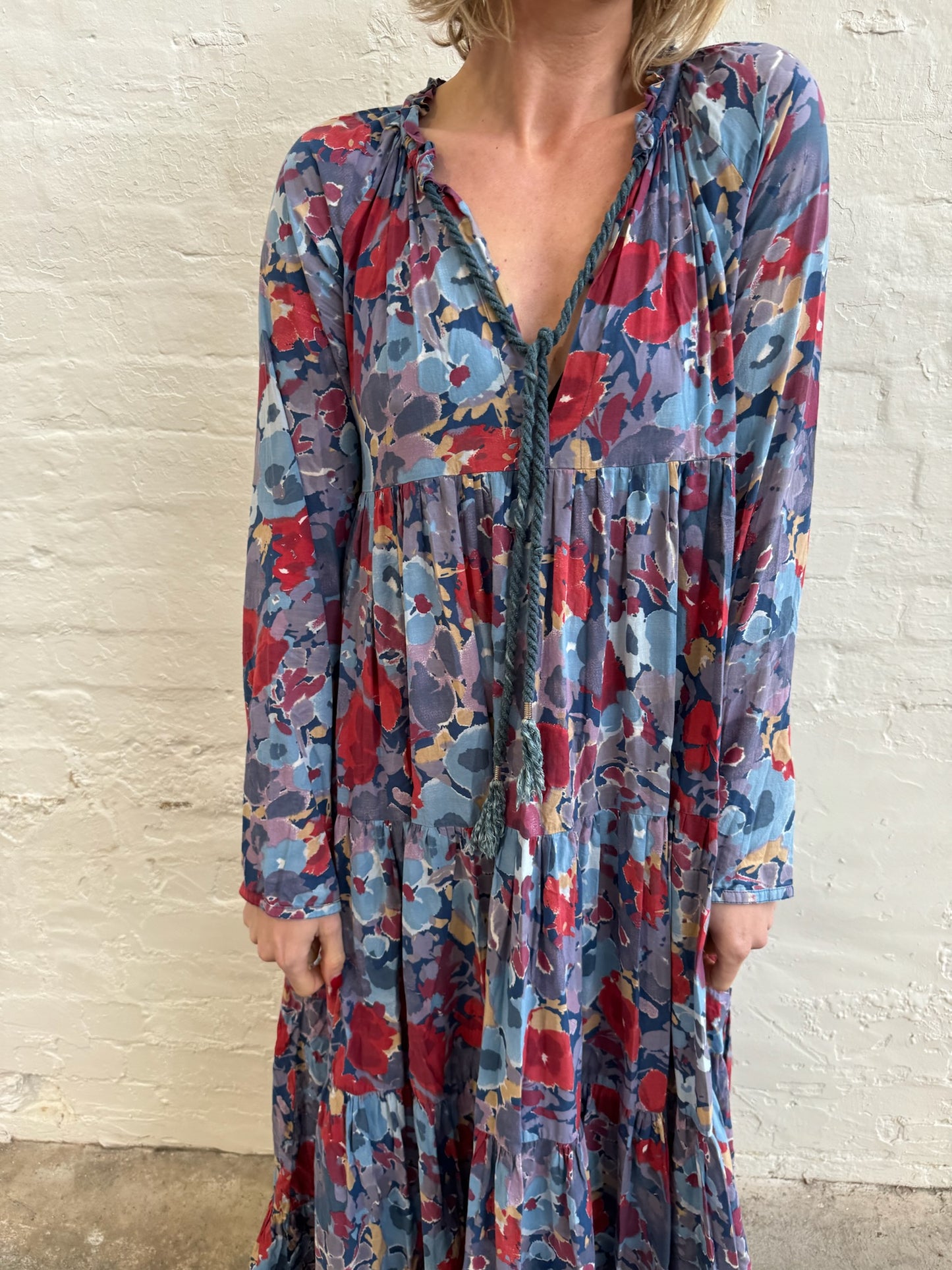 EYWASOULS MALIBU FLORAL MAXI DRESS - SIZE XS/S