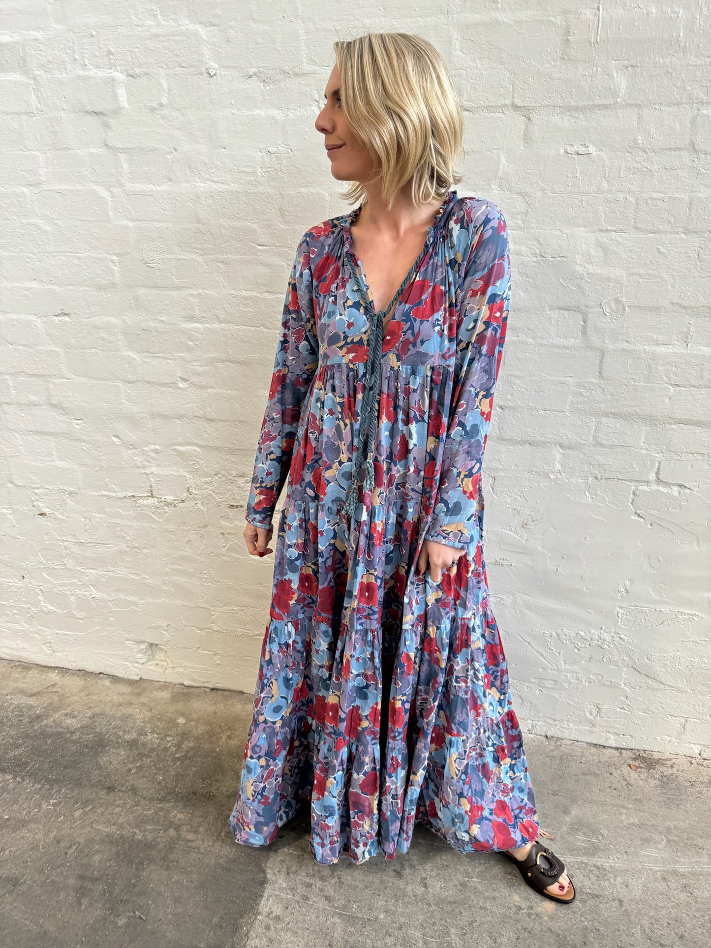 EYWASOULS MALIBU FLORAL MAXI DRESS - SIZE XS/S