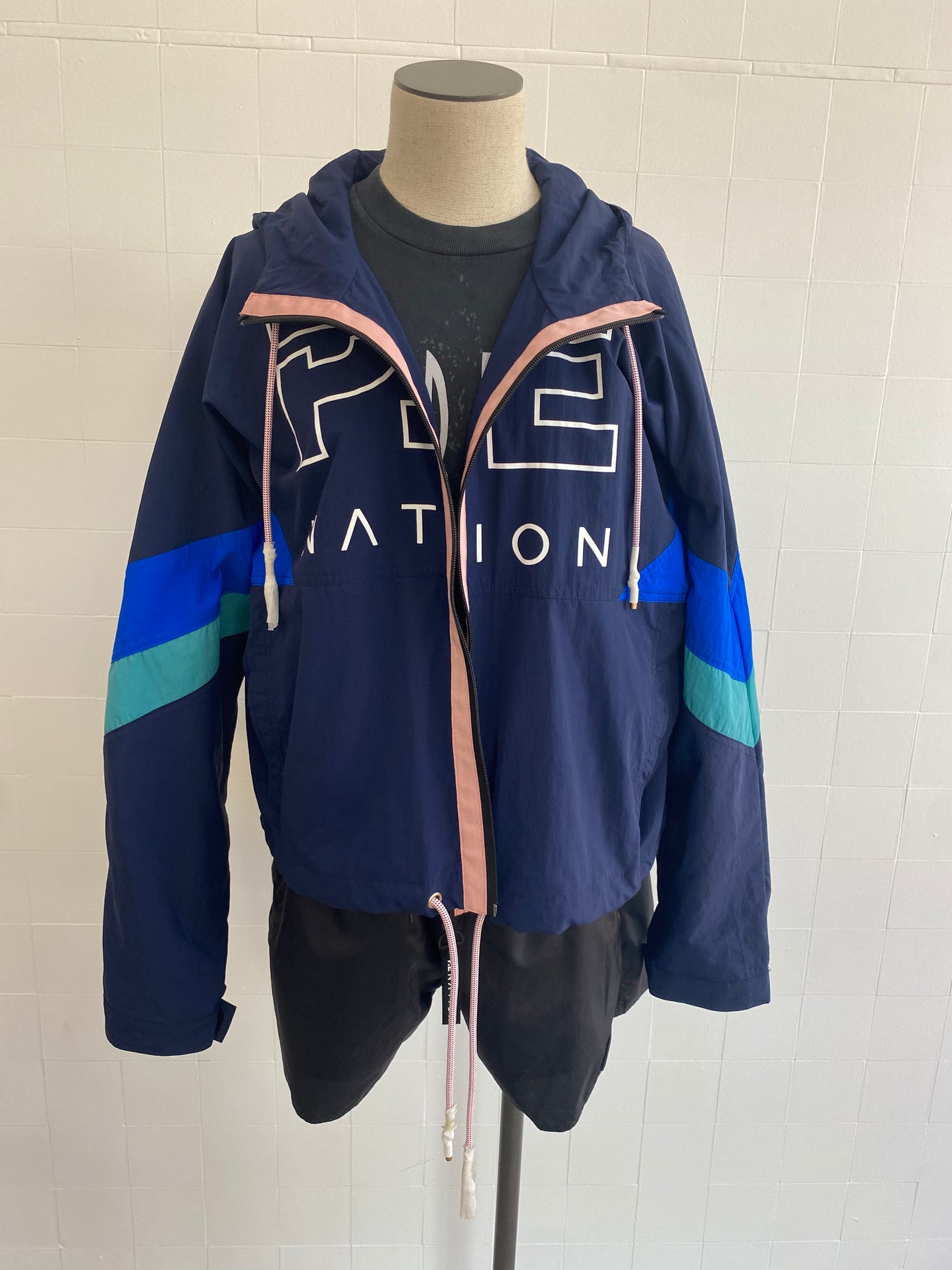 PE NATION NAVY ELECTRIC EYE JACKET. -SIZE M