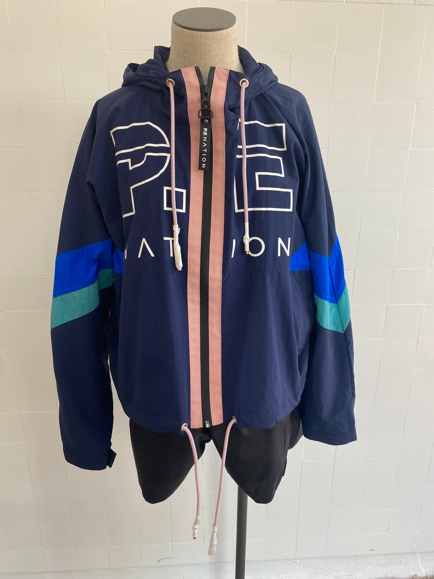 PE NATION NAVY ELECTRIC EYE JACKET. -SIZE M