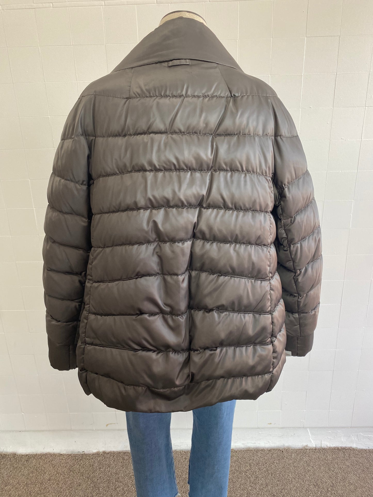 MAX MARA BRONZE QUILTED COAT - SIZE 10