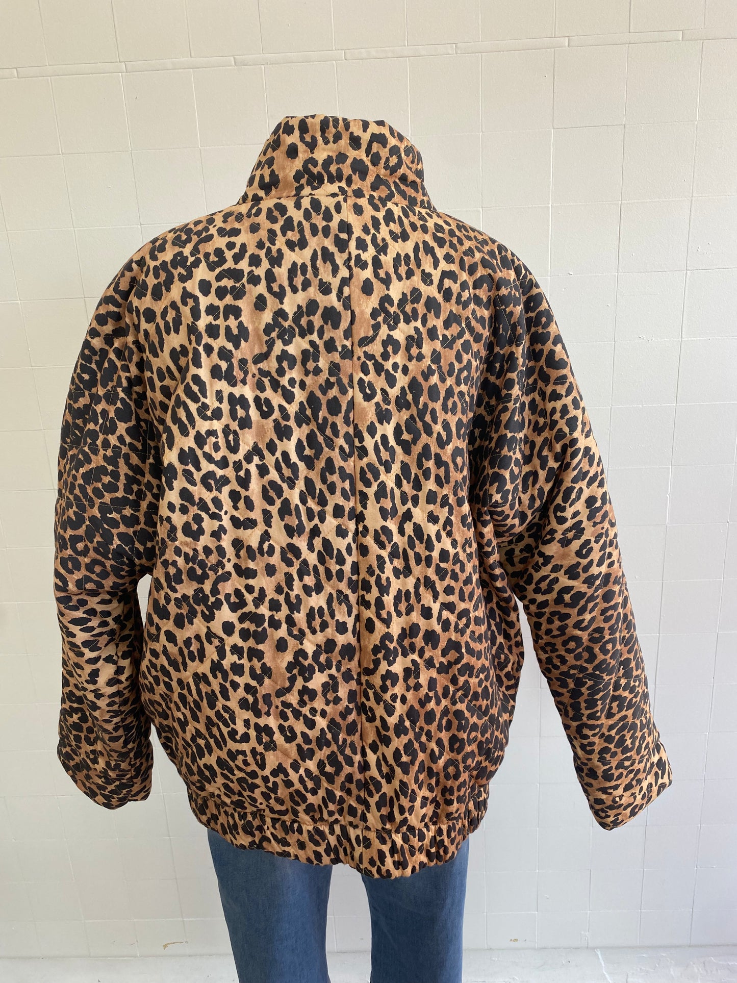 THE UPSIDE ANIMAL PRINT QUILTED COAT - SIZE L