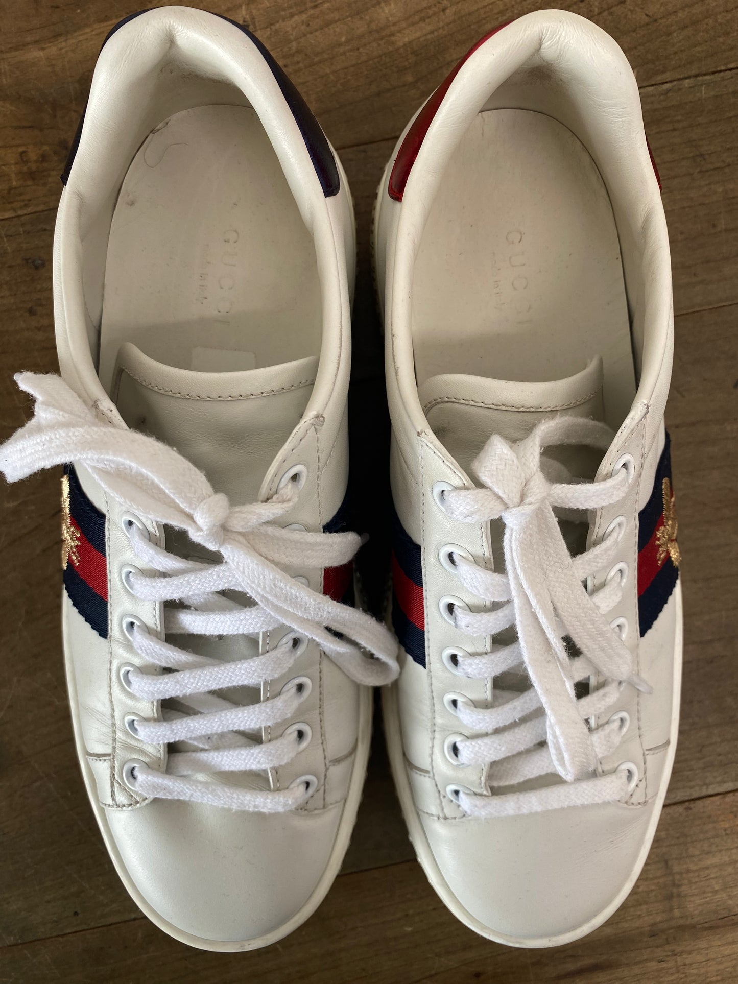 GUCCI ACE CRYSTAL SNEAKERS - SIZE 36.5