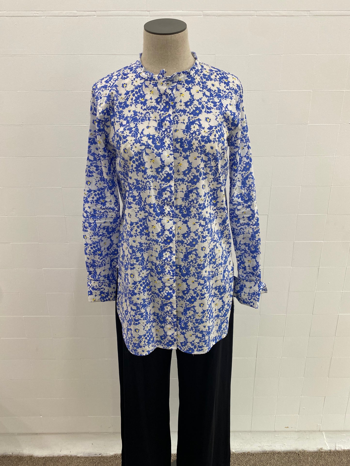 SCANLAN THEODORE SLIM FIT FLORAL SHIRT - SIZE 6