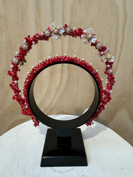 RED TIERED HEAD PIECE