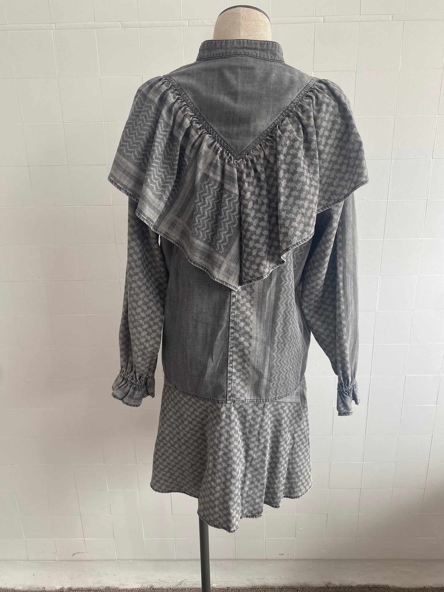 LALA BERLIN DETTY PATCHWORK  DRESS - SIZE XS