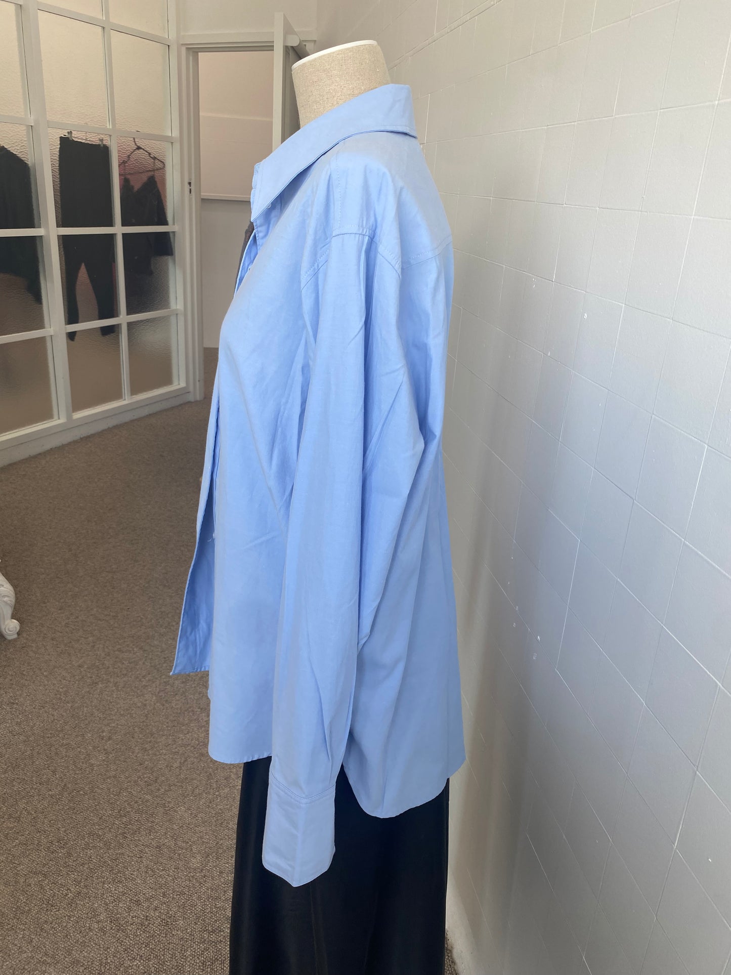 CAMILLA AND MARC POWDER BLUE OVERSIZED SHIRT - SIZE 14