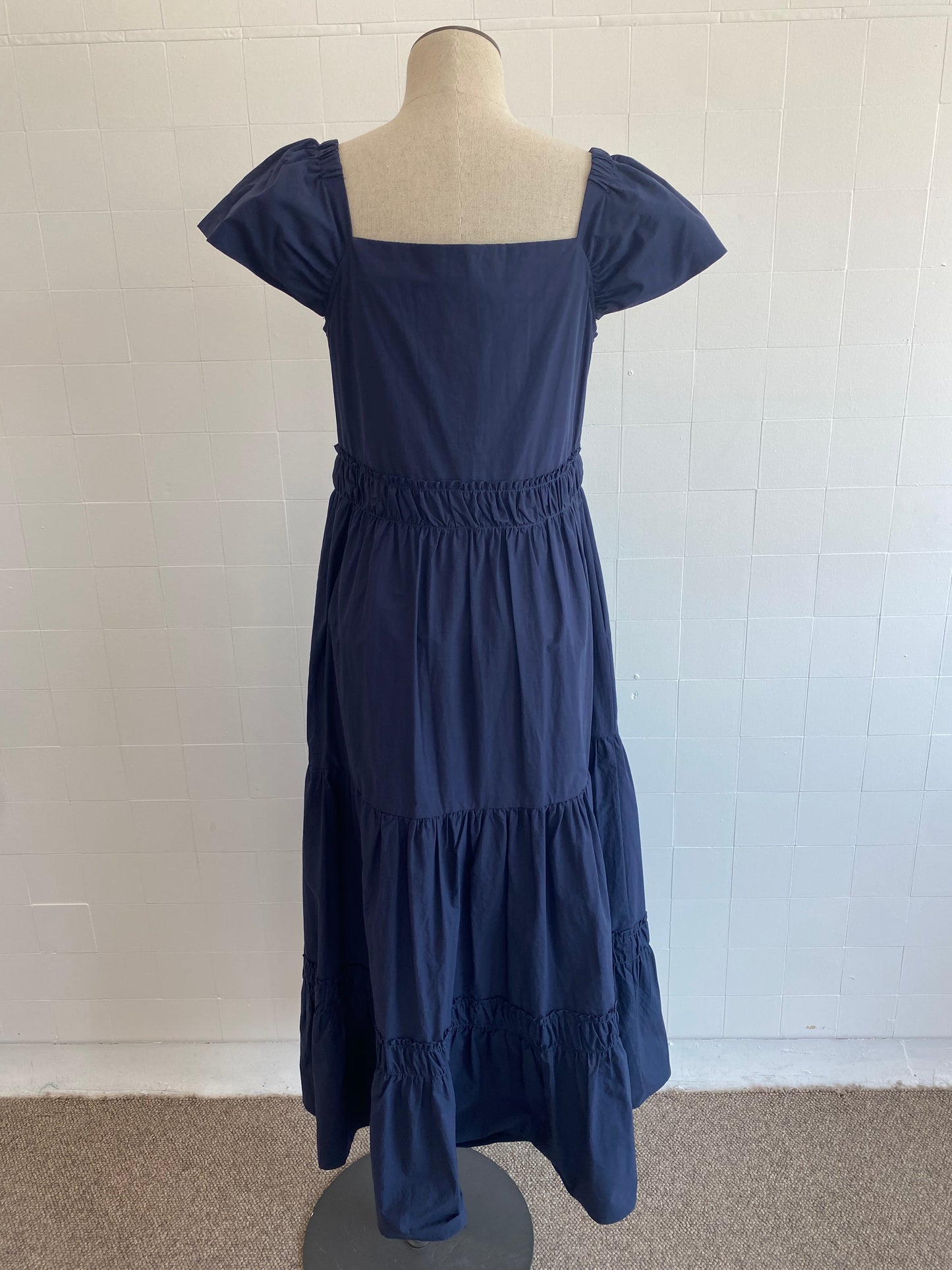 MORRISON NAVY TIERED MAXI DRESS - SIZE 1