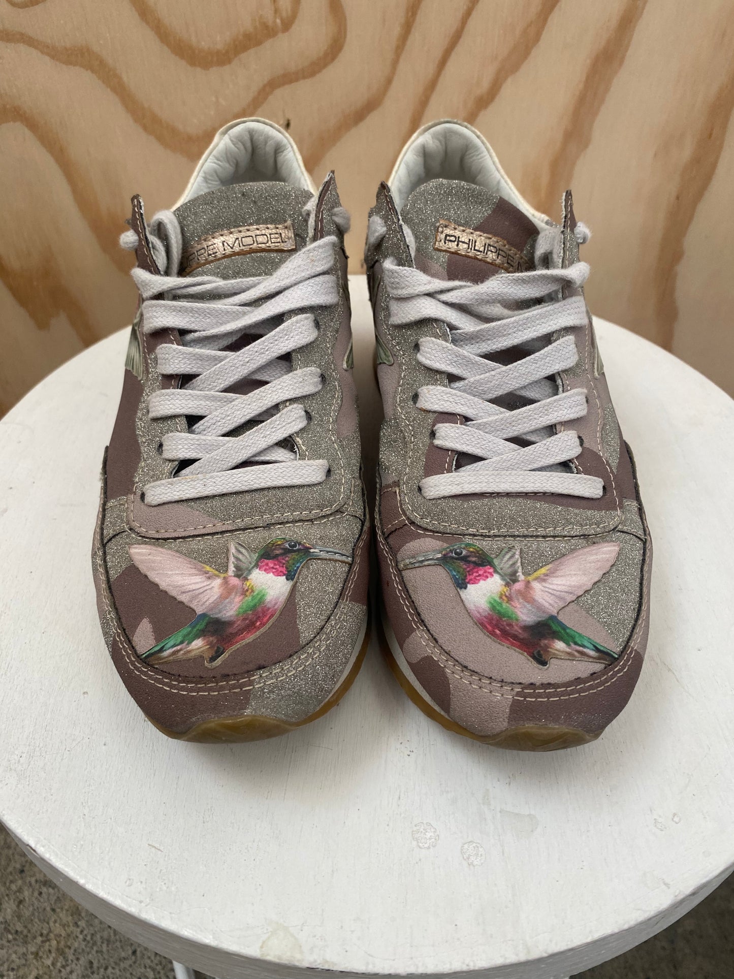 PHILIPPE MODEL GLITTER BIRD TRAINERS - SIZE 36