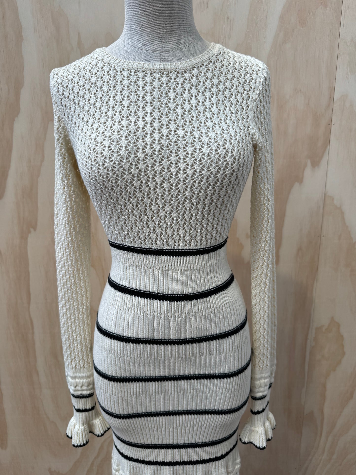 KIVARI RAFAELA KNIT MIDI DRESS - SIZE 8